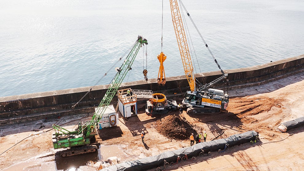 Eggers Kampfmittelbergung – Freilegen eines potenziellen Kampfmittels mit Drehbohrverfahren auf Helgoland