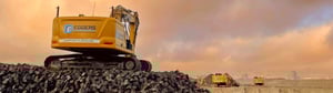 EGGERS Bagger bei der Kampfmittelbergung auf einer Baustelle in Deutschland – Angebotsanfrage starten